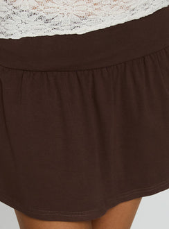 Chevelle Jersey Mini Skirt Chocolate Mini Skirts Skirts 