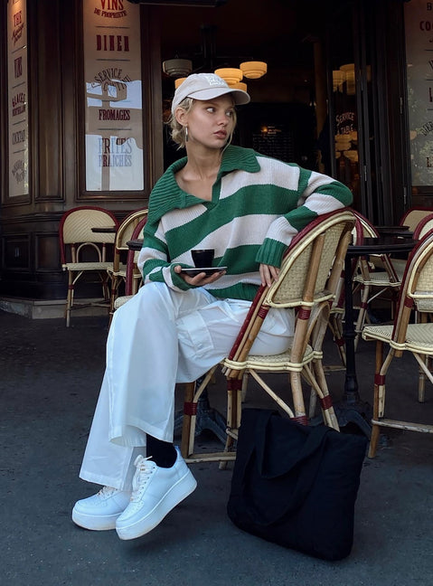 product Princess Polly High Waisted Pants  Lista Elastic Pocket Pants White