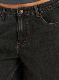 Kolumbia Low Rise Jort Washed Black