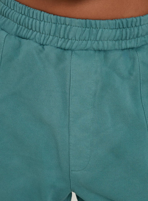 AT Fleece Baggy Jort Washed Teal