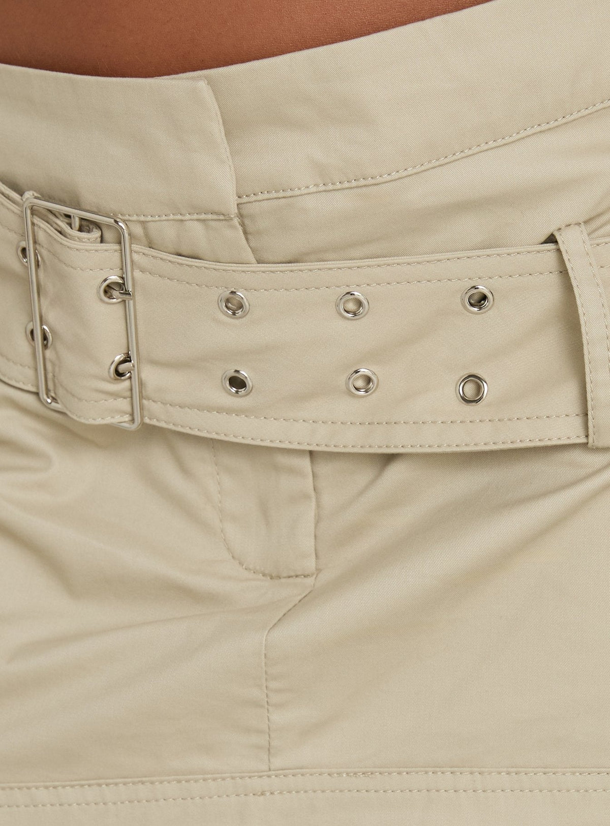 Talissah Belted Mini Skort Beige