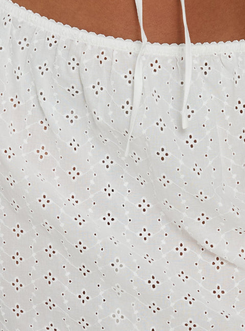 Bardot Midi Skirt White
