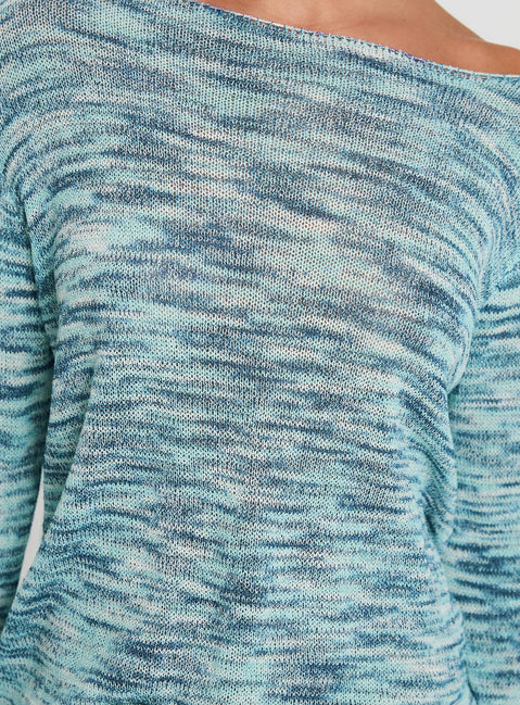Lay Your Cards Knit Sweater Blue Multi