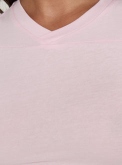 Camrynn High V Boxy Tank Top Pink