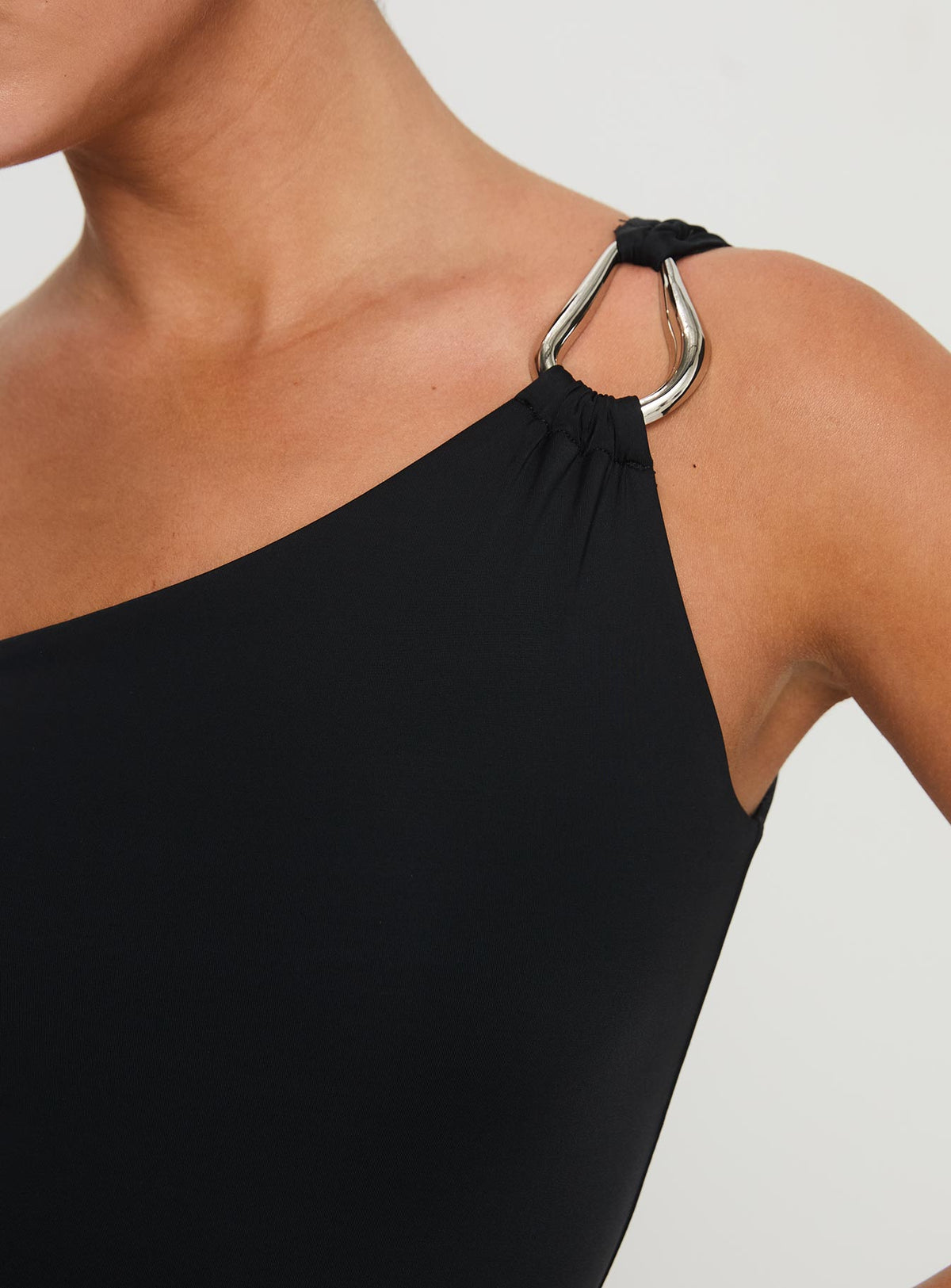 product Princess Polly Talija One Shoulder Bodysuit Black Tall Sleeveless Bodysuit 