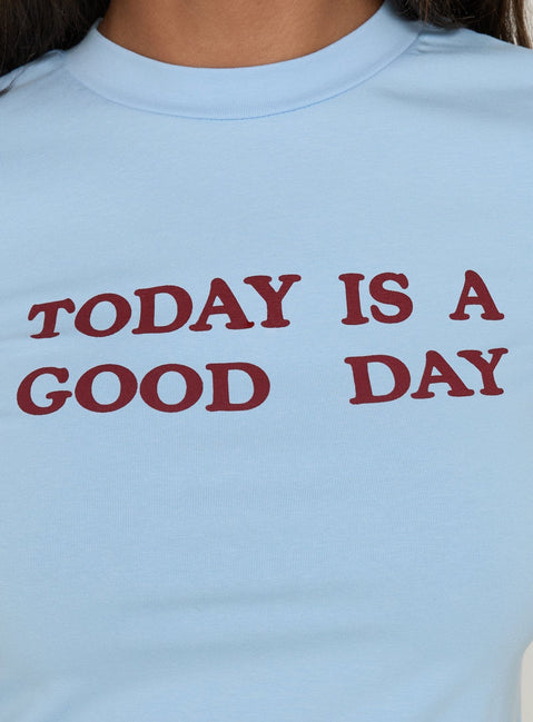 Good Days Graphic Relaxed Tee Blue