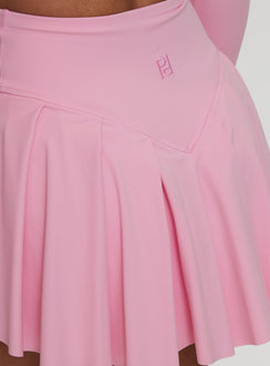 Dynamic Pleat Active Skort Pink