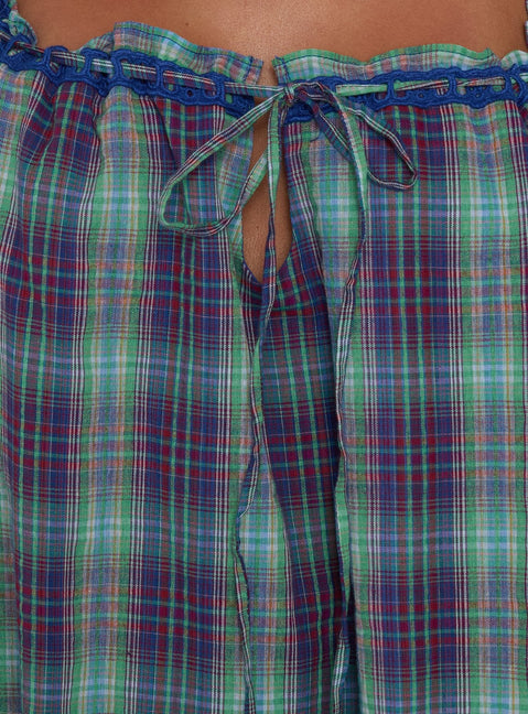 Swing Mini Dress Blue / Green Check