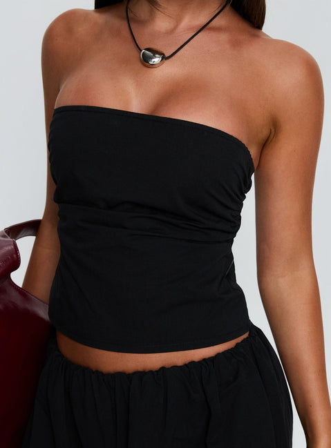 Twilight Strapless Top Noir
