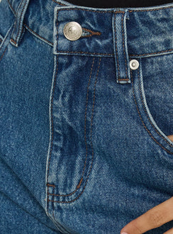 Tropicana Denim Shorts Mid Wash