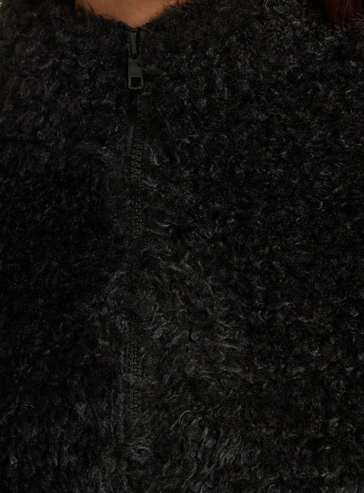 Jordynn Fleece Zip Through Jacket Black