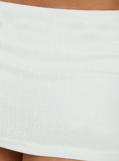 Kizuri Pointelle Low Rise Mini Skort White