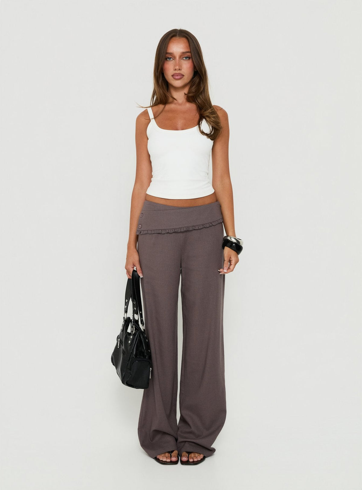 Brea Frill Belted Pants Iron