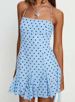 Delamere Mini Dress Blue / Navy Polka