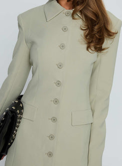 Cheri Long Sleeve Mini Dress Matcha