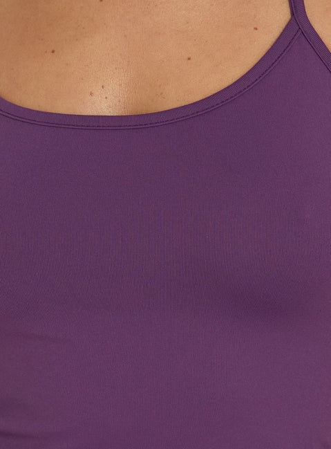 Daily Define Thin Strap Halter Tank Top Fresh Purple