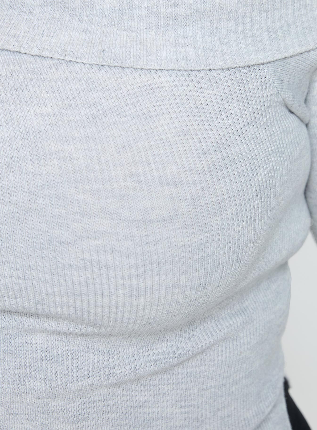 product Princess Polly Full Sleeves Boat Neck  Sina Off The Shoulder Top Grey Curve