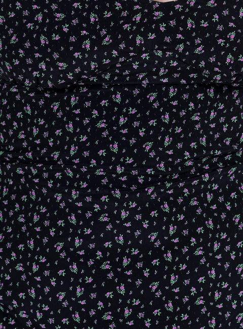 product Princess Polly Square Neck  Jaye Mini Dress Black / Pink Curve