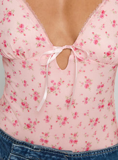 Final Fantasy Bodysuit Pink Floral