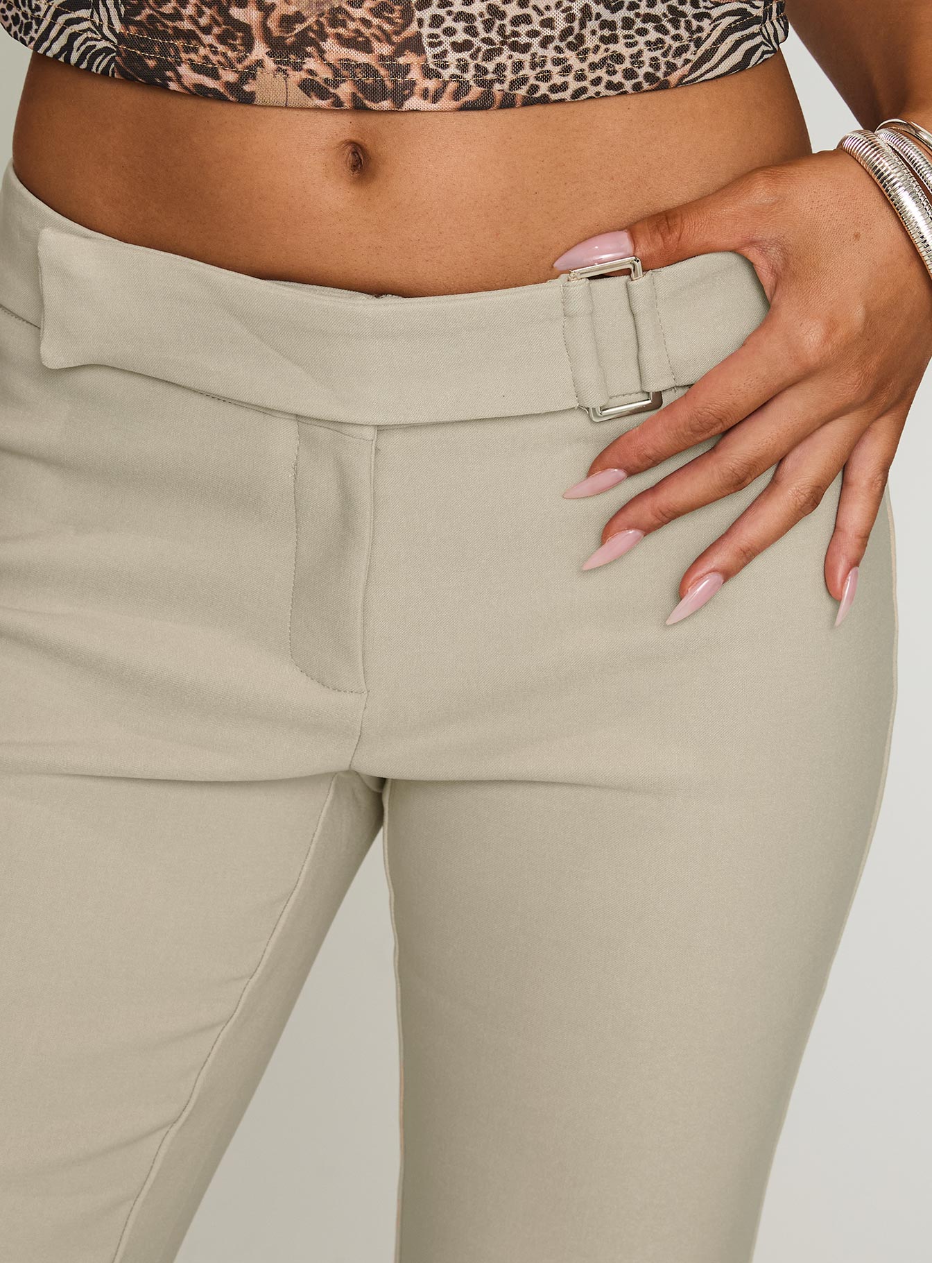 Angel Unknown Flare Pants Taupe