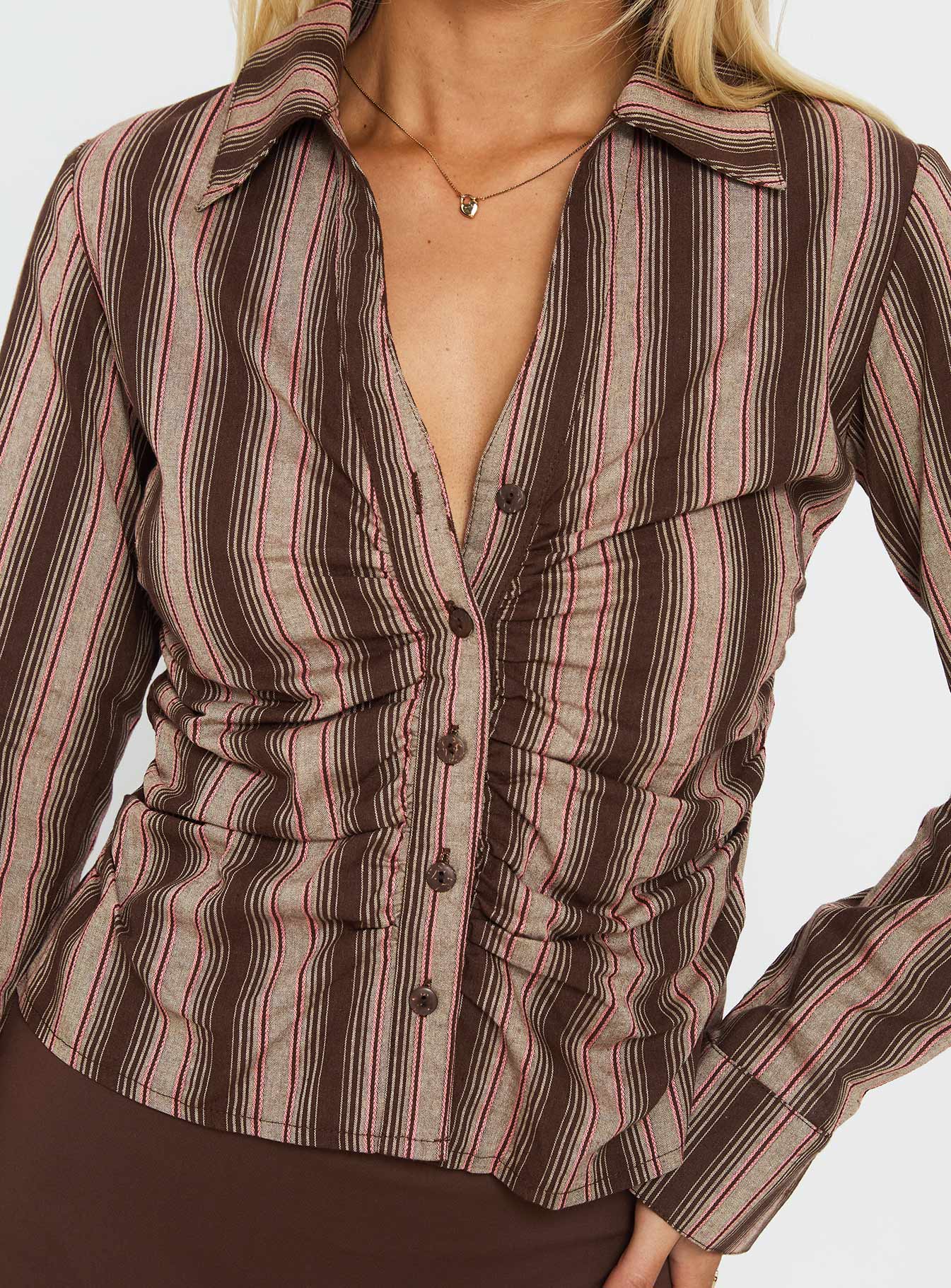 Liviya Ruched Long Sleeve Top Multi