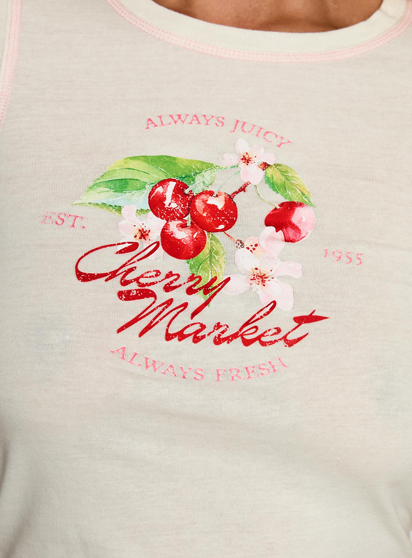 Cherry Market Top White