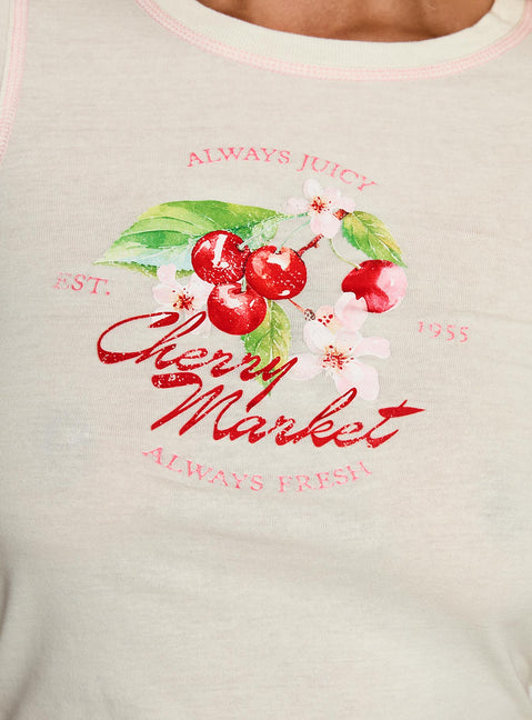 Cherry Market Top White