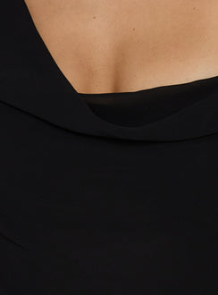 Adelayde Cowl Neck Bra Mini Dress Black