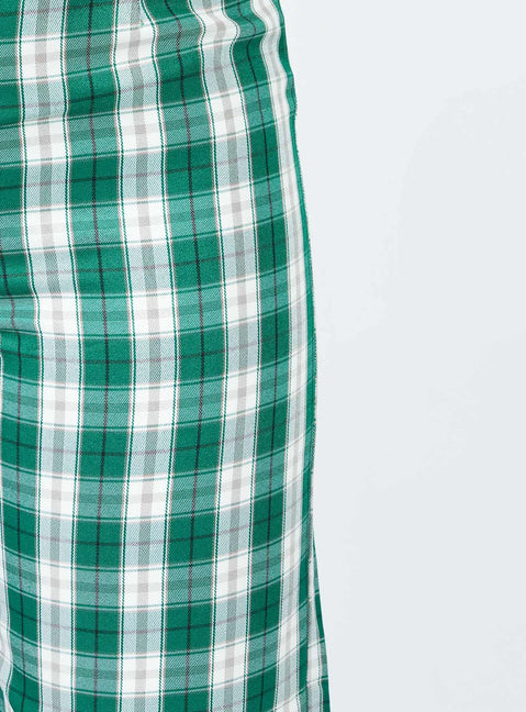 product Princess Polly Euros Pants Green Tartan 