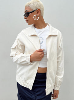 The Eva Bomber Jacket Beige