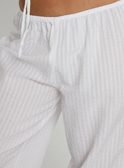 Santabelle Frill Pants White