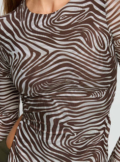Uzo Long Sleeve Top Zebra