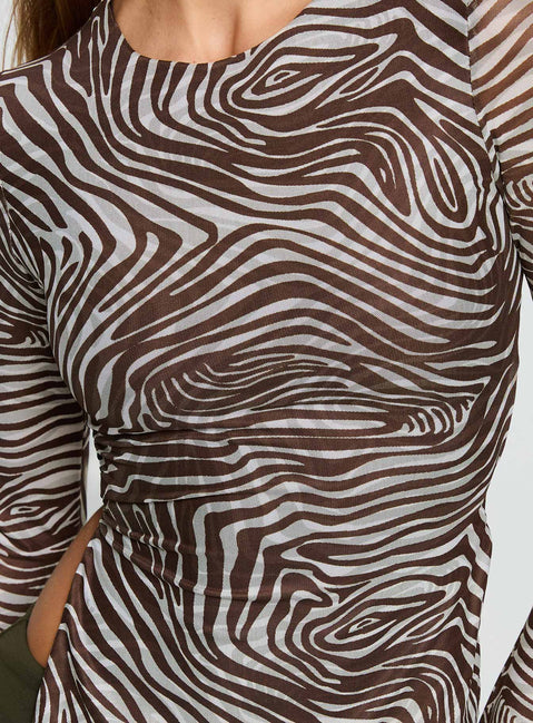 Uzo Long Sleeve Top Zebra