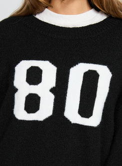 In Control Knit Jumper Black