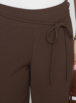 product Princess Polly Rush Hours Pants Chocolate High Waisted Pants 