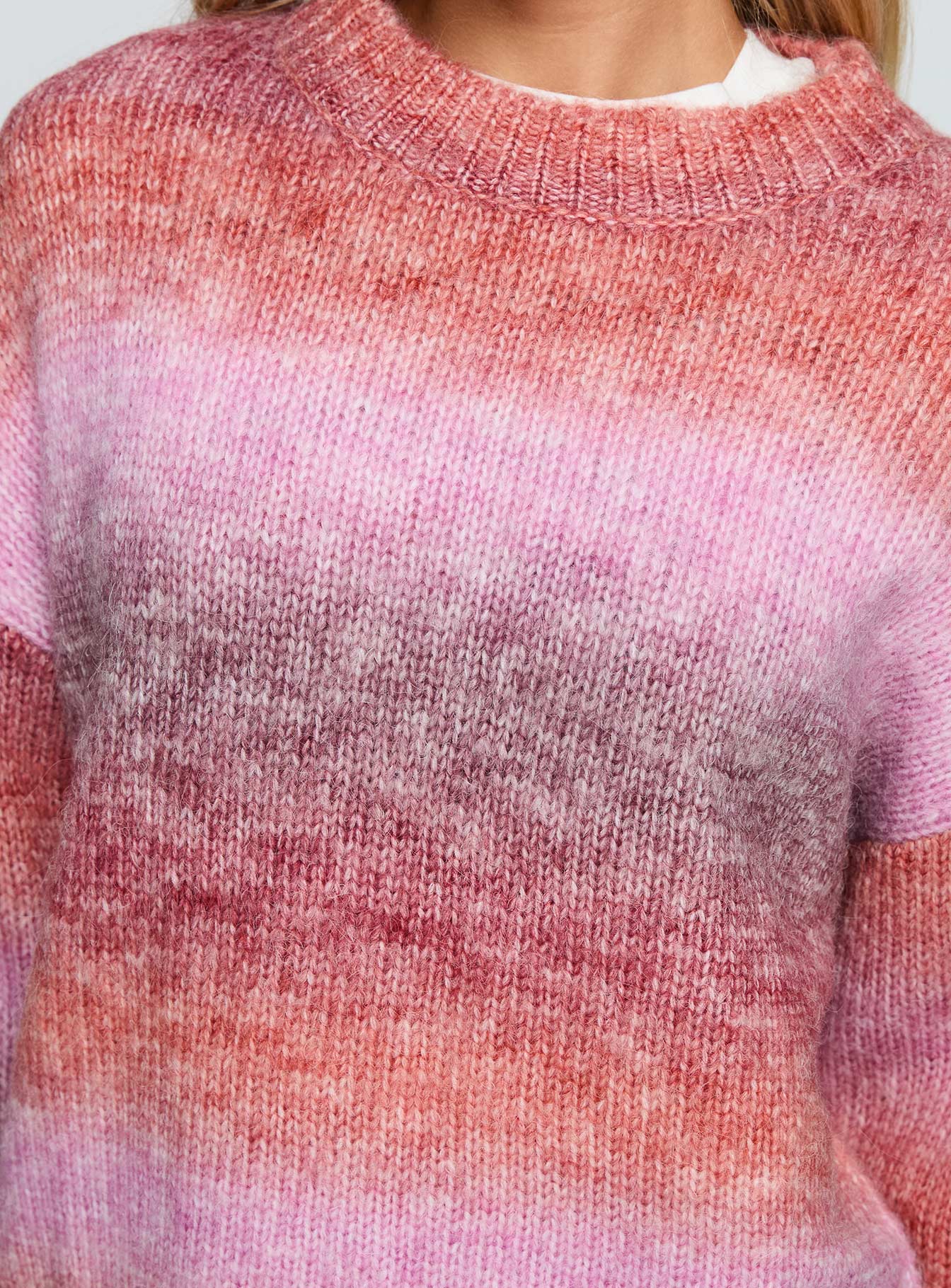 Say No More Knit Sweater Pink Stripe