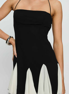 Delamere Mini Dress Black / White Contrast