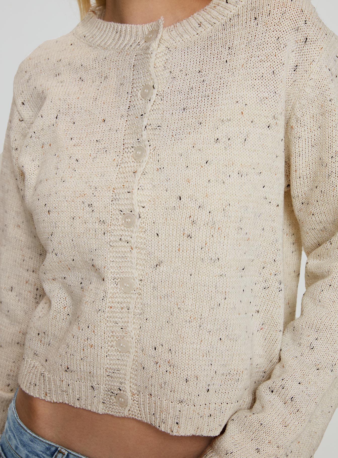 Zabel Knit Cardigan Ivory