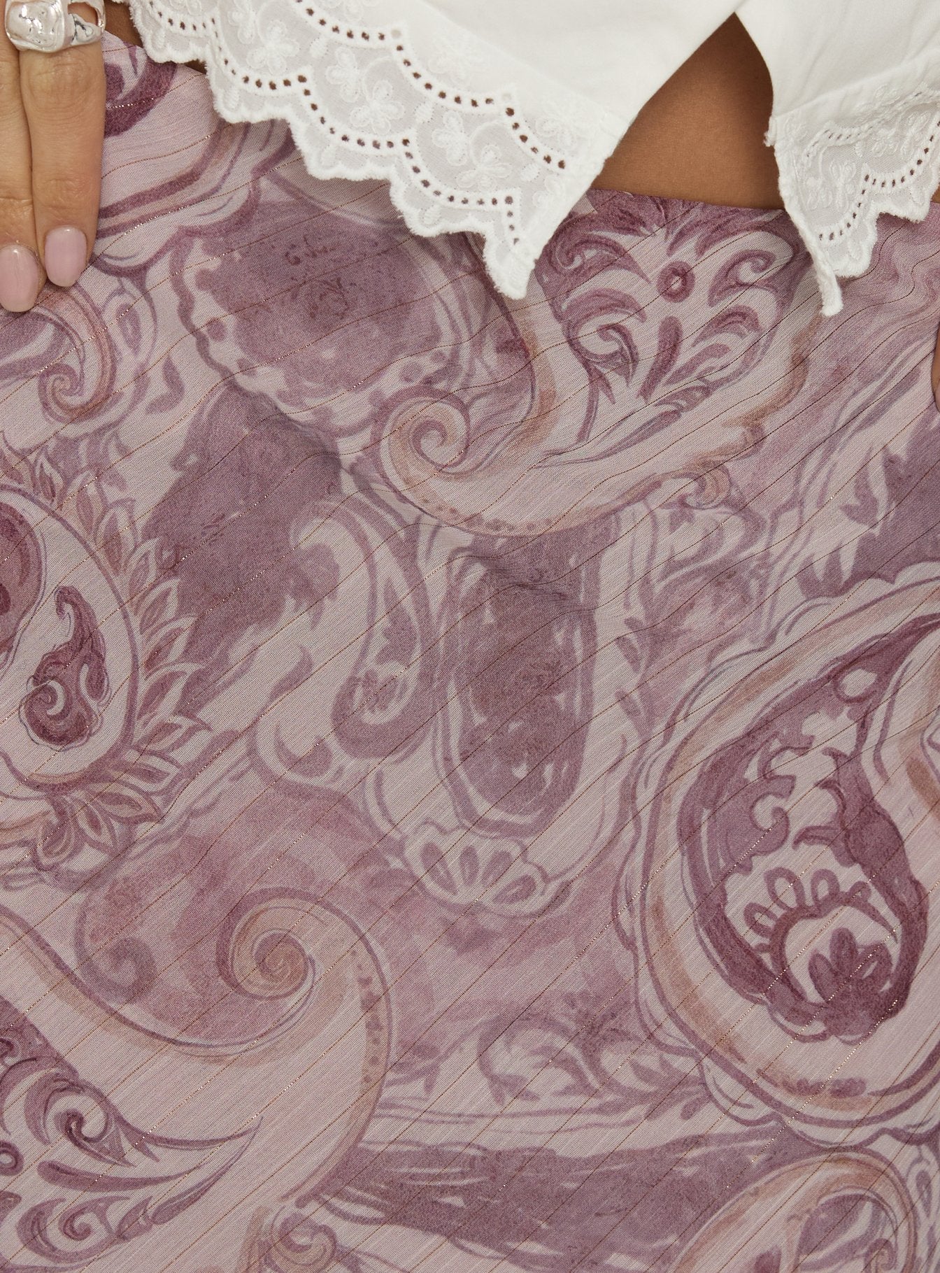 product Princess Polly Suella Asymmetrical Midi Skirt Paisley Multi 