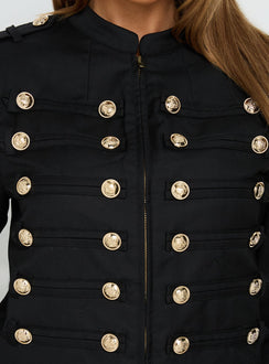 Rush Hour Button Detail Jacket Black