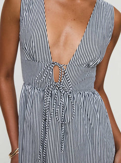 Pokey Maxi Dress Black / White Stripe Petite