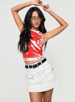 product Princess Polly Sleeveless High Neck  Highline Tank Top Red