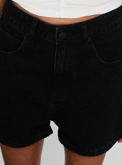 Tropicana Denim Shorts Washed Black