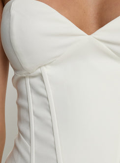 Loryn Sweetheart Corset Mini Dress White