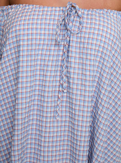 Morning Doves Mini Dress Blue