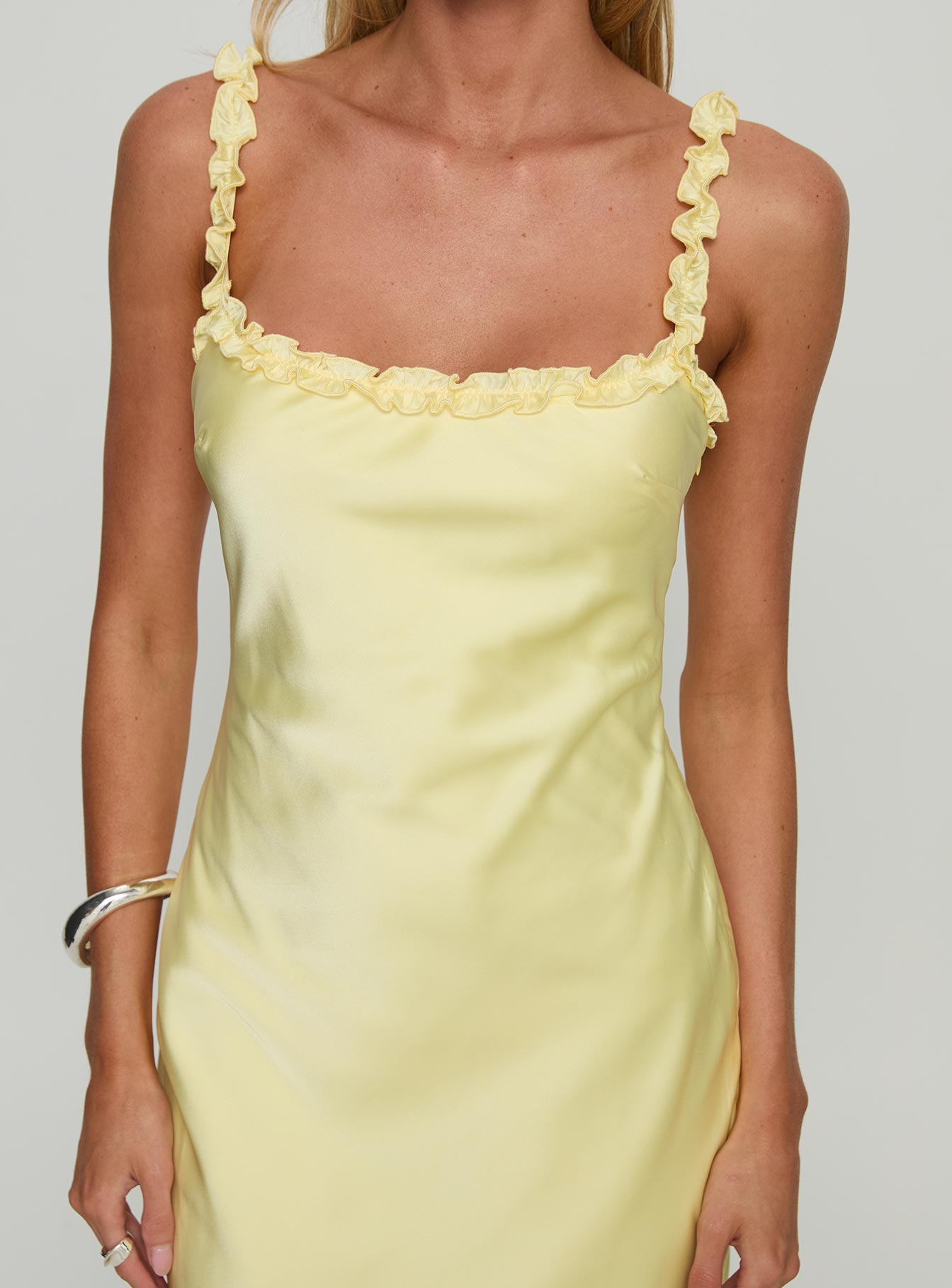 Everlea Frill Maxi Dress Yellow