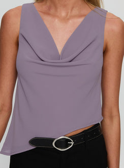 Forever Curious Cowl Neck Top Mauve