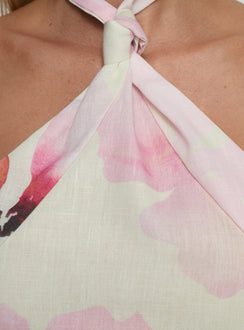 Diamanda Halter Top Pink Floral