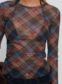 Carrissa Ruched Long Sleeve Top Multi