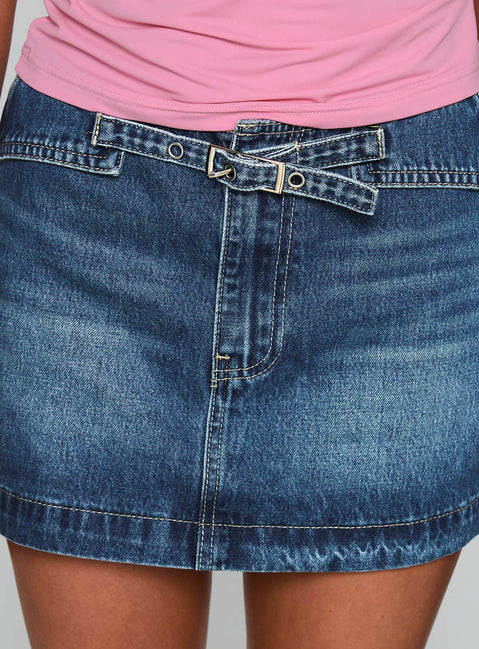 product Princess Polly Tejano Blues Mini Skirt Blue Wash Mini Skirts 